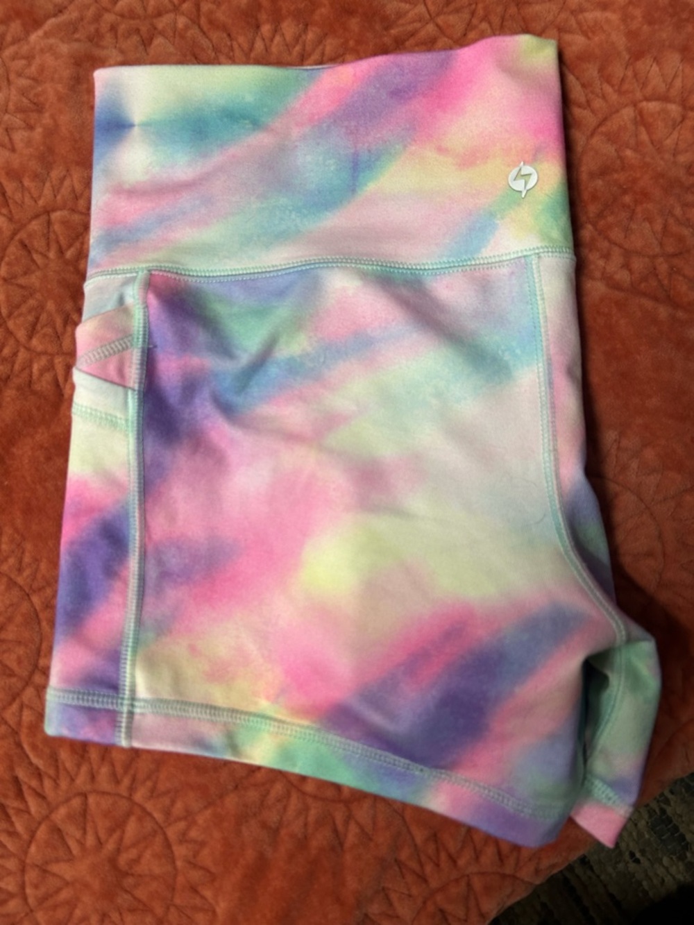 Women’s pop flex Pastel Tie-Dye Performance Shorts - Picture 3 of 5